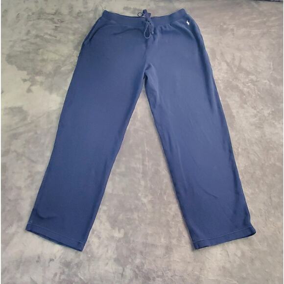 Polo Ralph Lauren Pants Mens XL Blue Waffle Knit Lounge Drawstring Cotton Pajama - Picture 1 of 8